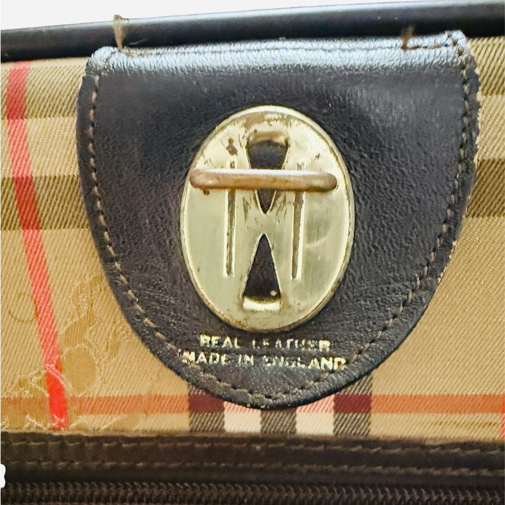 Auth Burberrys Nova Check Travel Bag Black Patter Canvas - Picture 12 of 14